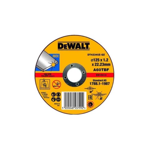 Dewalt Tarcza Do Cięcia Metalu 125 X 1,2 X 22,2Mm Inox Dt42340Z-Qz