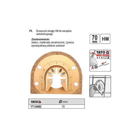 Yato Brzeszczot Okrągły Do Narzędzia Wielofunkcyjnego Hm Yt-34682