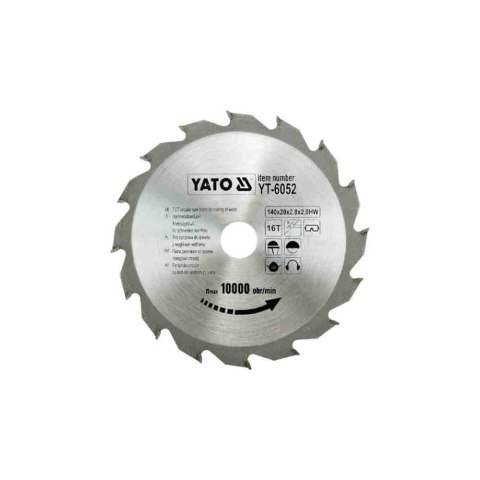 Yato Piła Tarczowa Widiowa 140X20Mm 16T Yt-6052 Yato Piła Tarczowa Widiowa 140X20Mm 16T Yt-6052