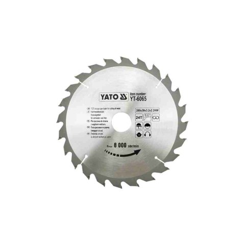 Yato Piła Tarczowa Widiowa 205X18Mm 24T Yt-6066 Yato Piła Tarczowa Widiowa 205X18Mm 24T Yt-6066