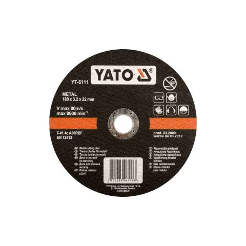 Yato Tarcza Do Cięcia Metalu 115X1,2X22Mm Yt-5920