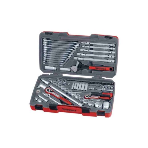 Teng Tools 106-elementowy zestaw narzędzi nasadowych z chwytem kwadratowym 1/4", 3/8" i 1/2". TM106 167220102