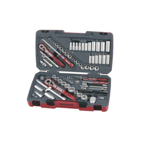 Teng Tools 111-elementowy zestaw narzędzi nasadowych z chwytem kwadratowym 1/4", 3/8" i 1/2" TM111 167230101