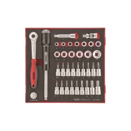 Teng Tools 36-elementowy zestaw narzędzi nasadkowych z chwytem kwadratowym 3/8