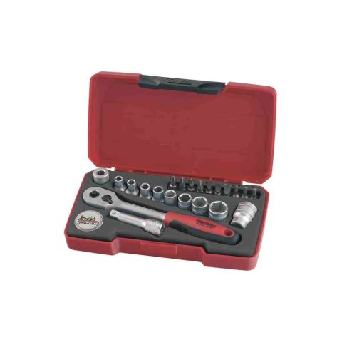 Teng Tools Zestaw kluczy nasadowych z chwytem kwadratowym 1/4" T1422 167320100