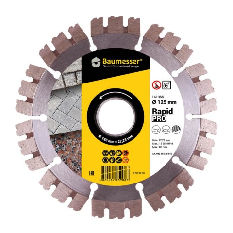 Baumesser Tarcza diamentowa do cięcia betonu 125mm 1A1RSS Rapid PRO 943 155 25 010