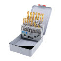 SwissTech Zestaw wierteł do metalu tytanowcyh HSS-TiN-tip 1-10mm 19szt. SWT-125-9010A SwissTech Zestaw wierteł do metalu tytanowcyh HSS-TiN-tip 1-10mm 19szt. SWT-125-9010A