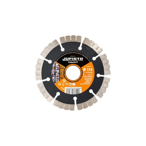 Jufisto Tarcza diamentowa do cięcia betonu segmentowa 230x2.6x22.2mm JU-DCB-8230 Jufisto Tarcza diamentowa do cięcia betonu segmentowa 230x2.6x22.2mm JU-DCB-8230