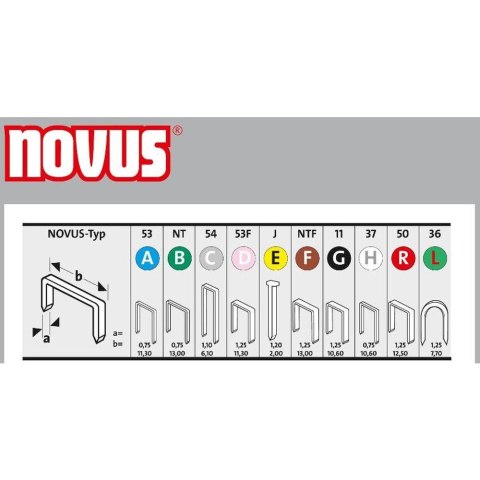 Zszywki typ A 53/8 Novus super twarde NV042-0356